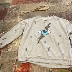 Grey Lauren moshi crew neck sweatshirt size xs.